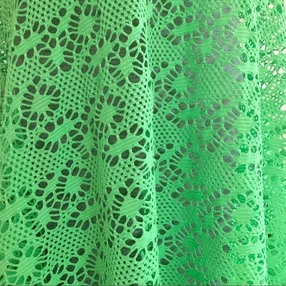 HOTS-Wing Neon Green Swimsuit Coverup Dress - Picture 2 of 7